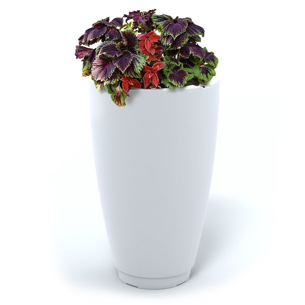 Caprio 26in Tall Planter - White